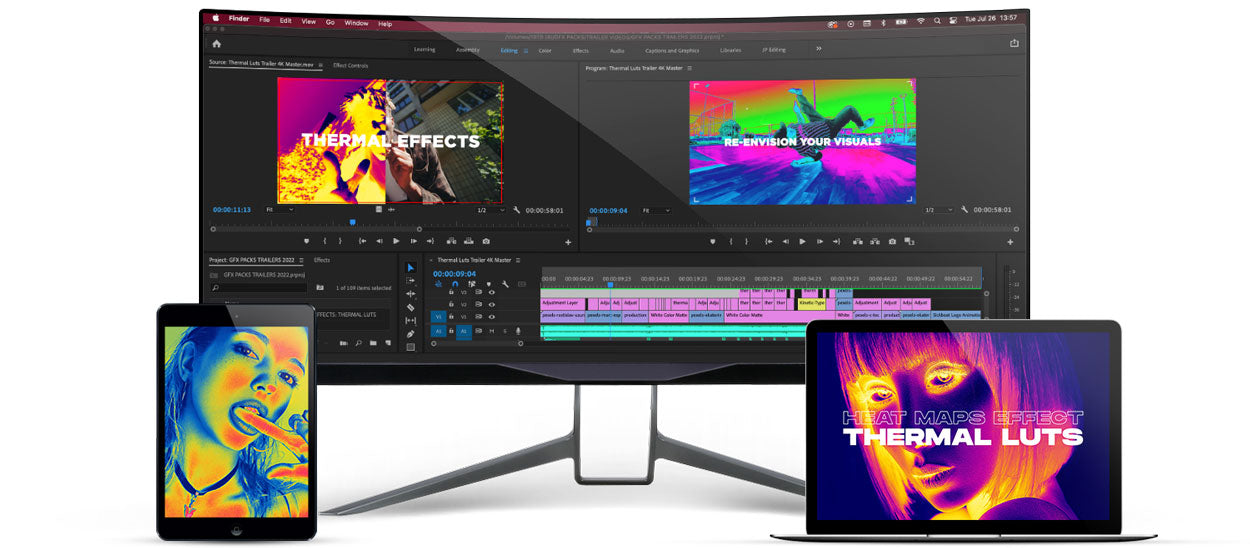 Heat Maps Effect Thermal LUTs