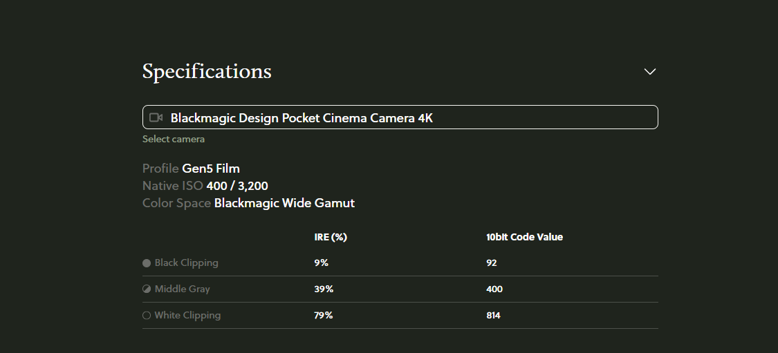 BaseLUTs for Blackmagic Pocket Cinema Camera 6K Pro and Pocket Cinema Camera 4K
